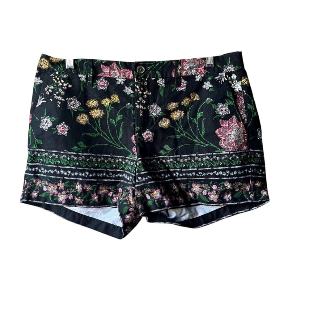 Old Navy Shorts Size 8 Floral Pattern Everyday Short 3.5" Inseam Cotton Women's